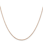 14k Rose Gold .8mm D/C Cable Chain