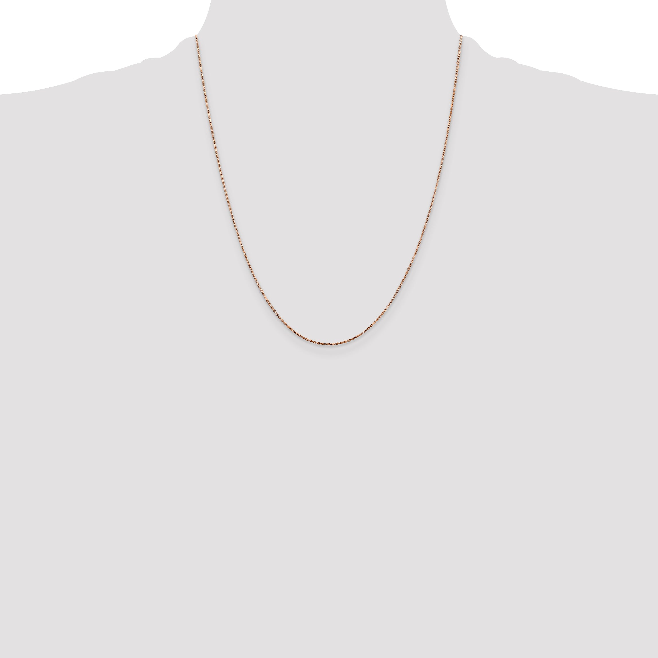 14k Rose Gold .8mm D/C Cable Chain