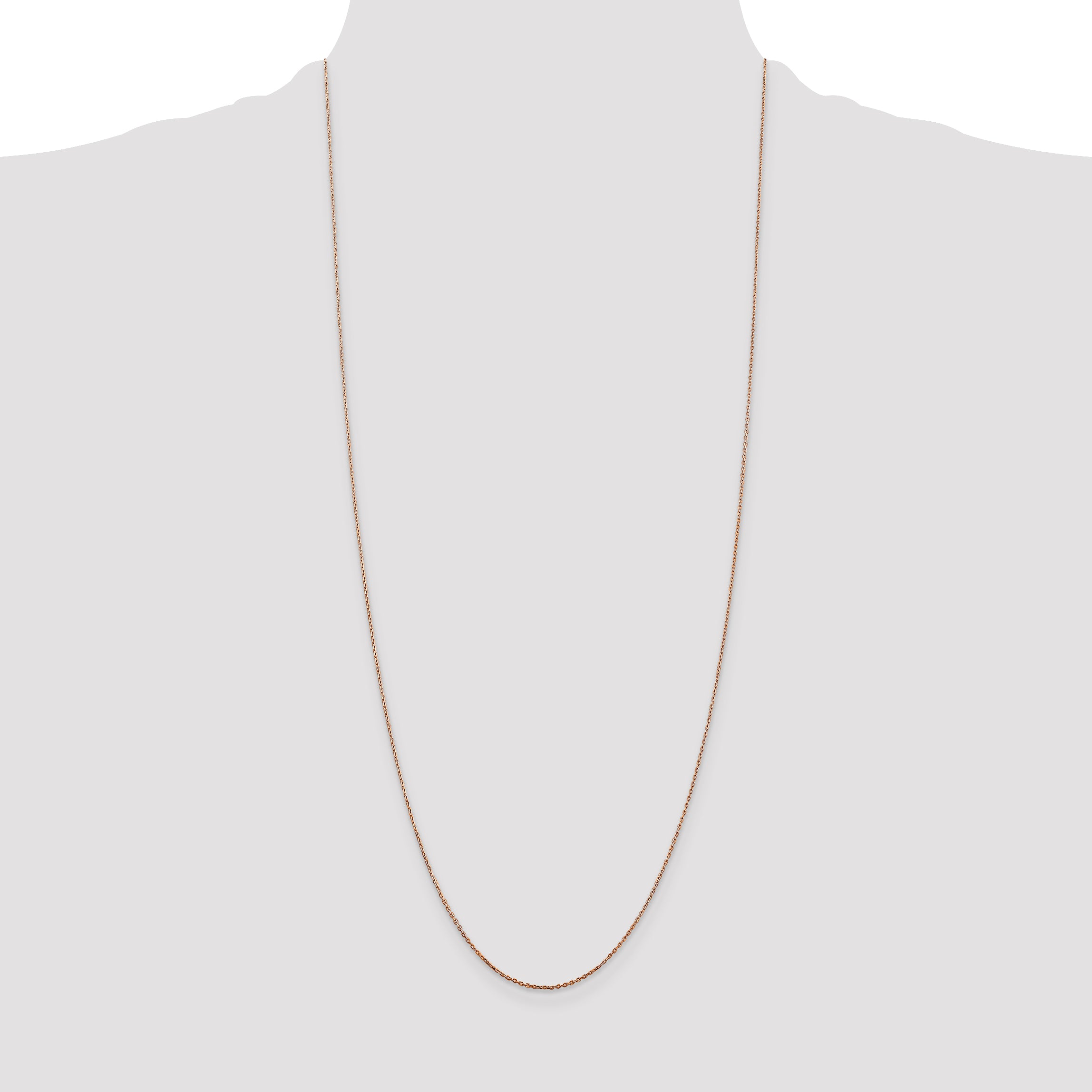 14k Rose Gold .8mm D/C Cable Chain