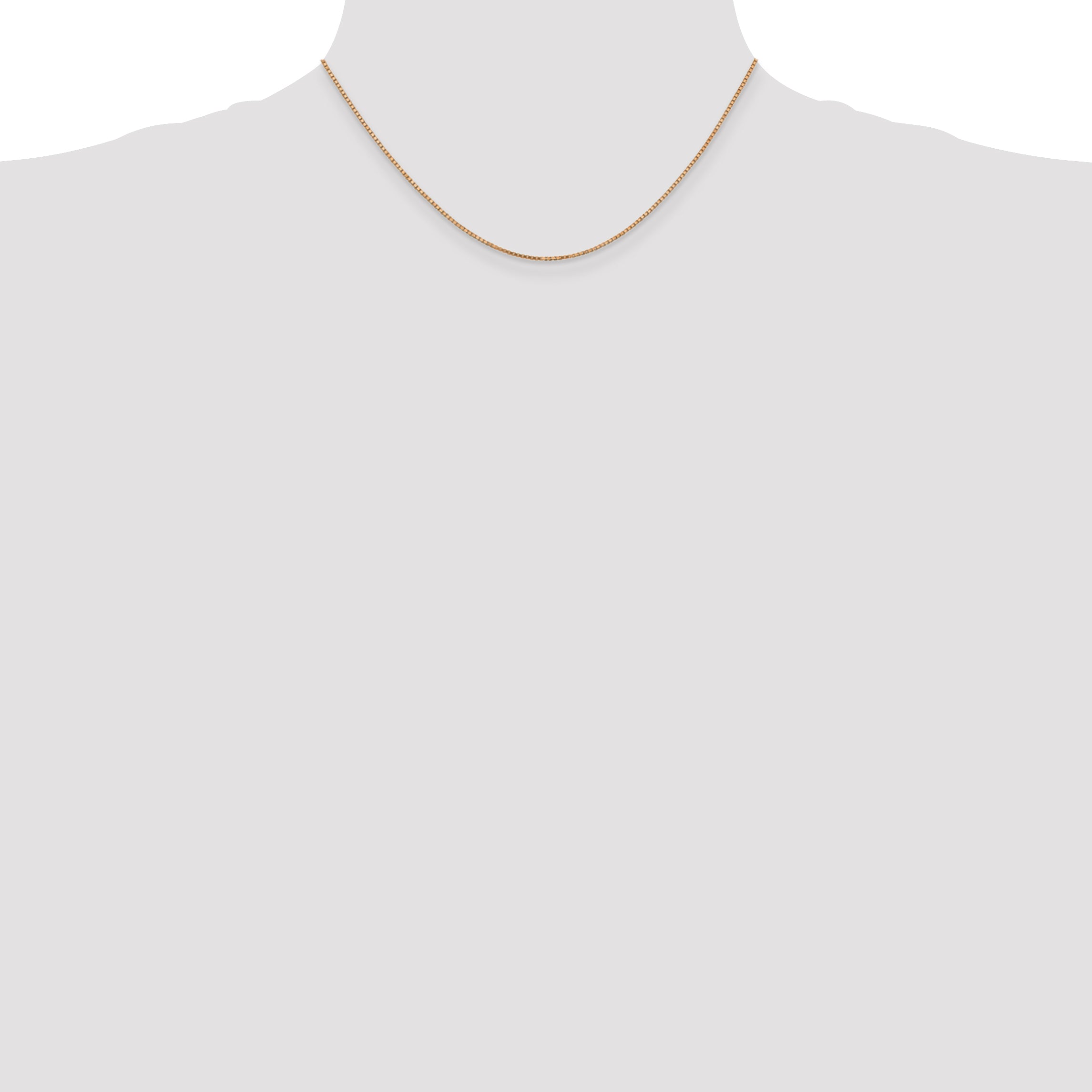 14k Rose Gold 1.10mm Box Chain