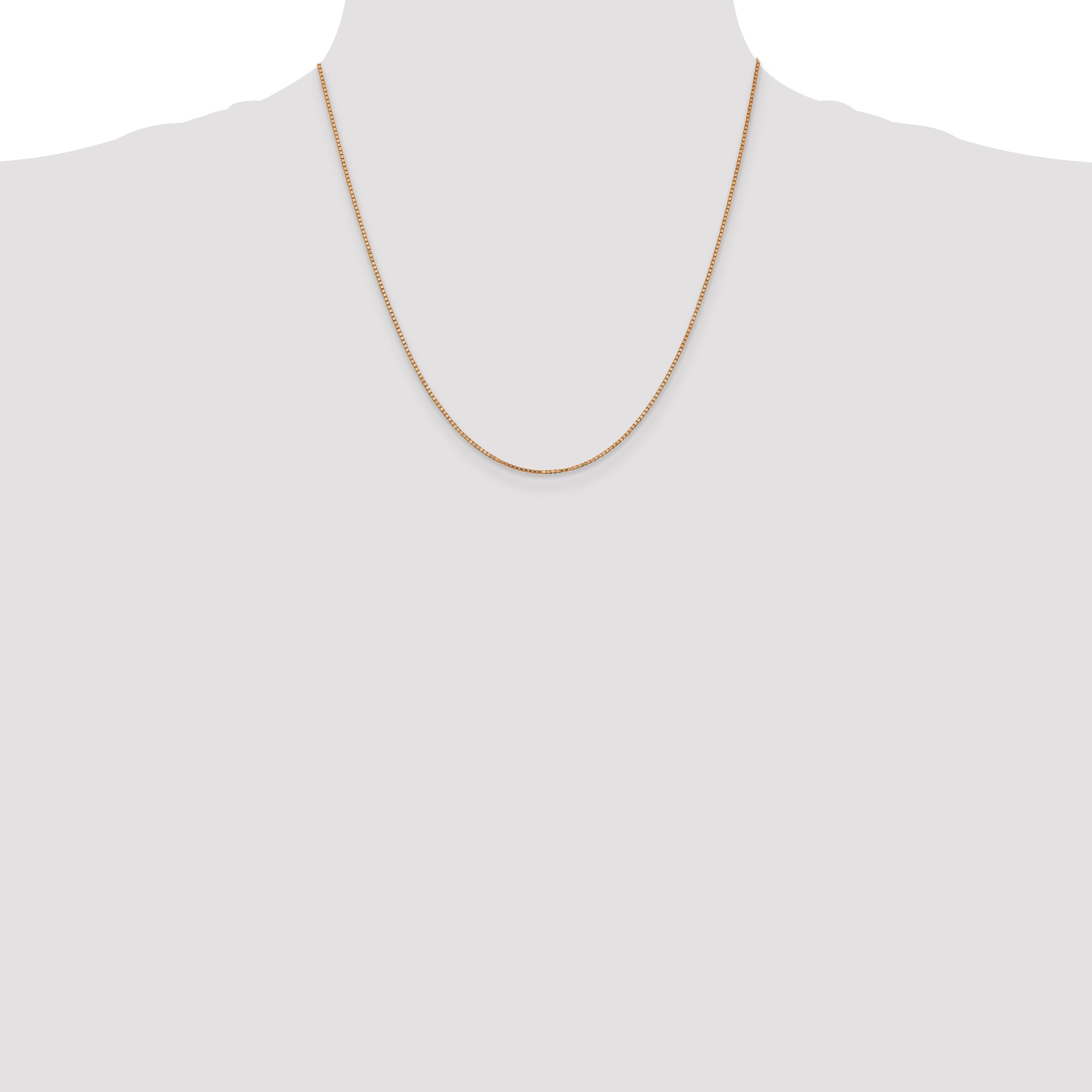 14k Rose Gold 1.10mm Box Chain