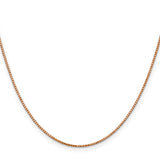 14k Rose Gold 1.10mm Box Chain
