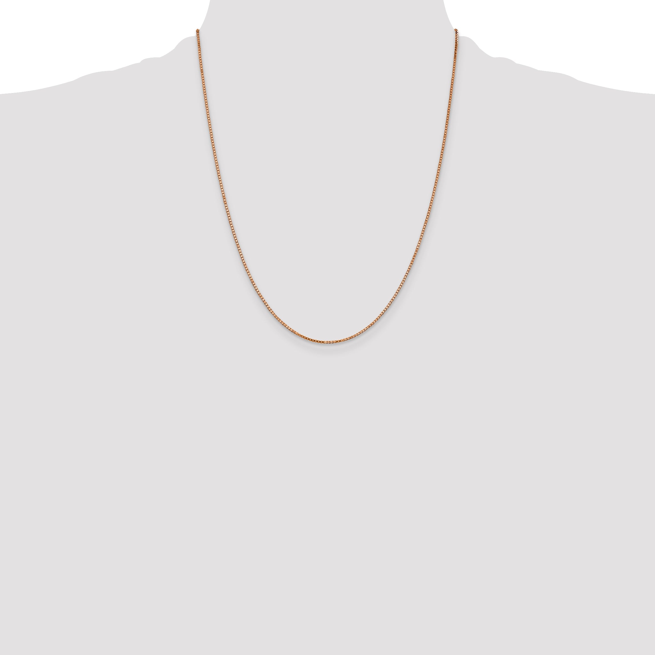 14k Rose Gold 1.10mm Box Chain
