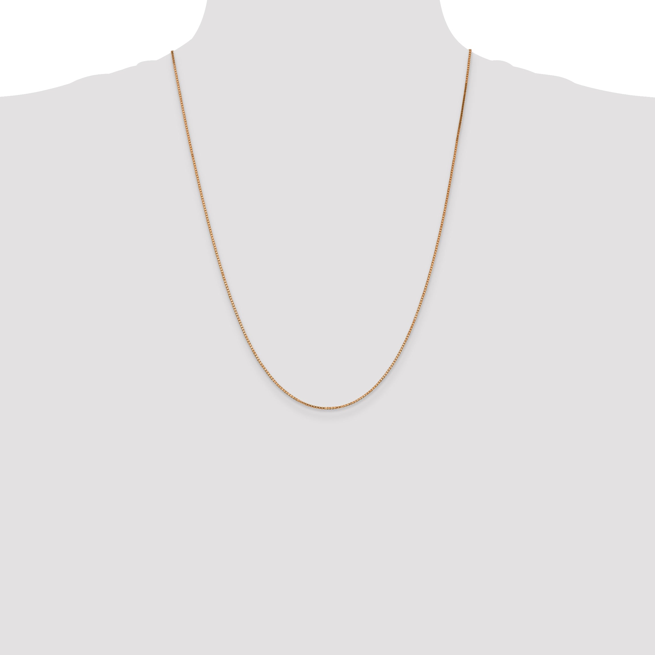 14k Rose Gold 1.10mm Box Chain