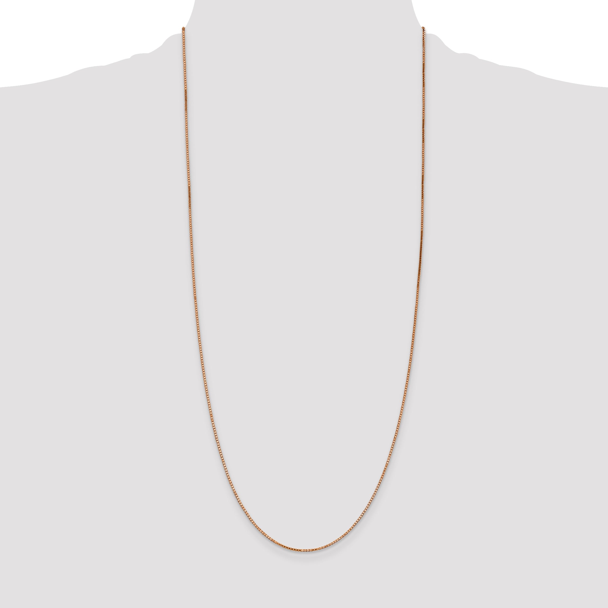 14k Rose Gold 1.10mm Box Chain
