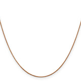 14k Rose Gold .85mm D/C Spiga Chain