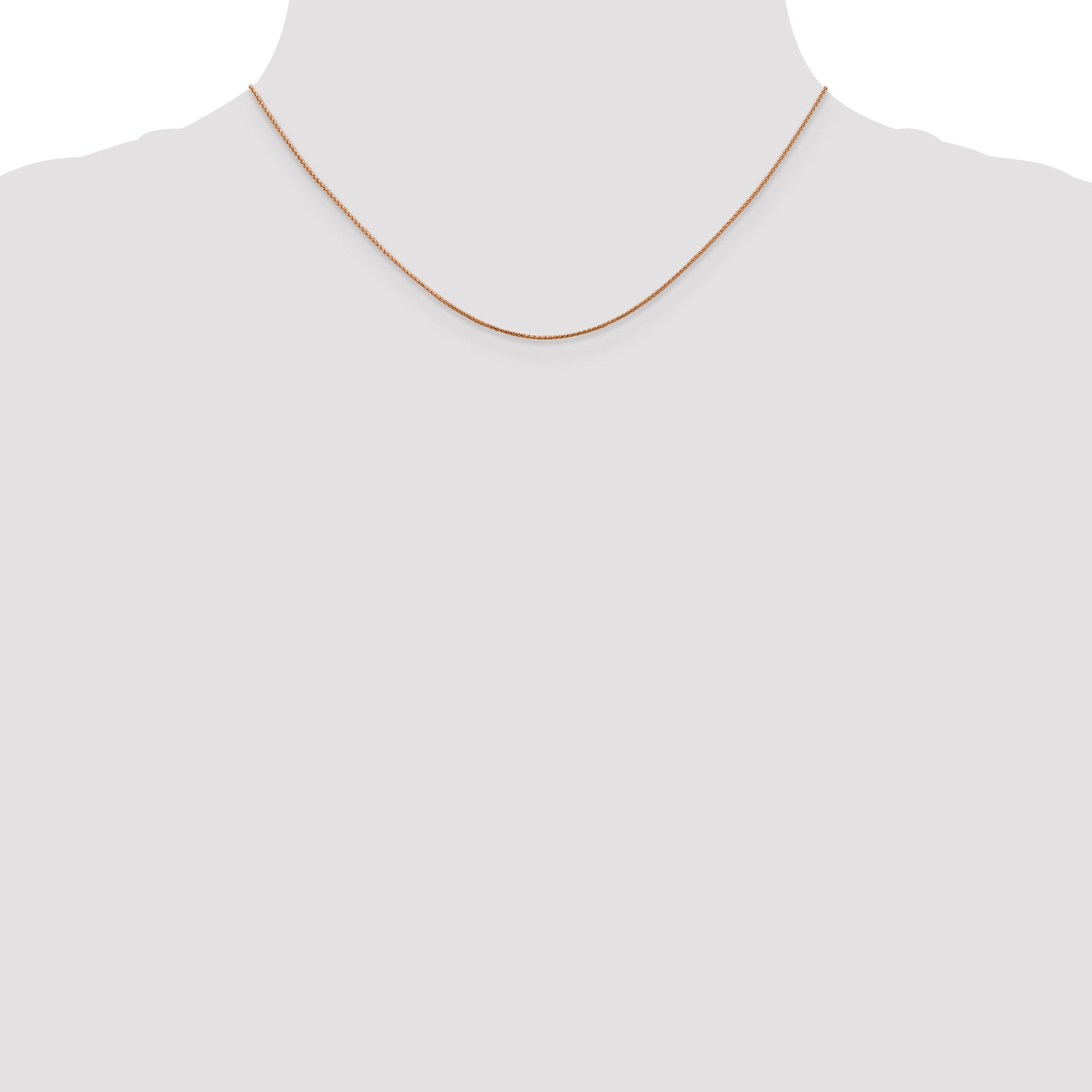 14k Rose Gold .85mm D/C Spiga Chain