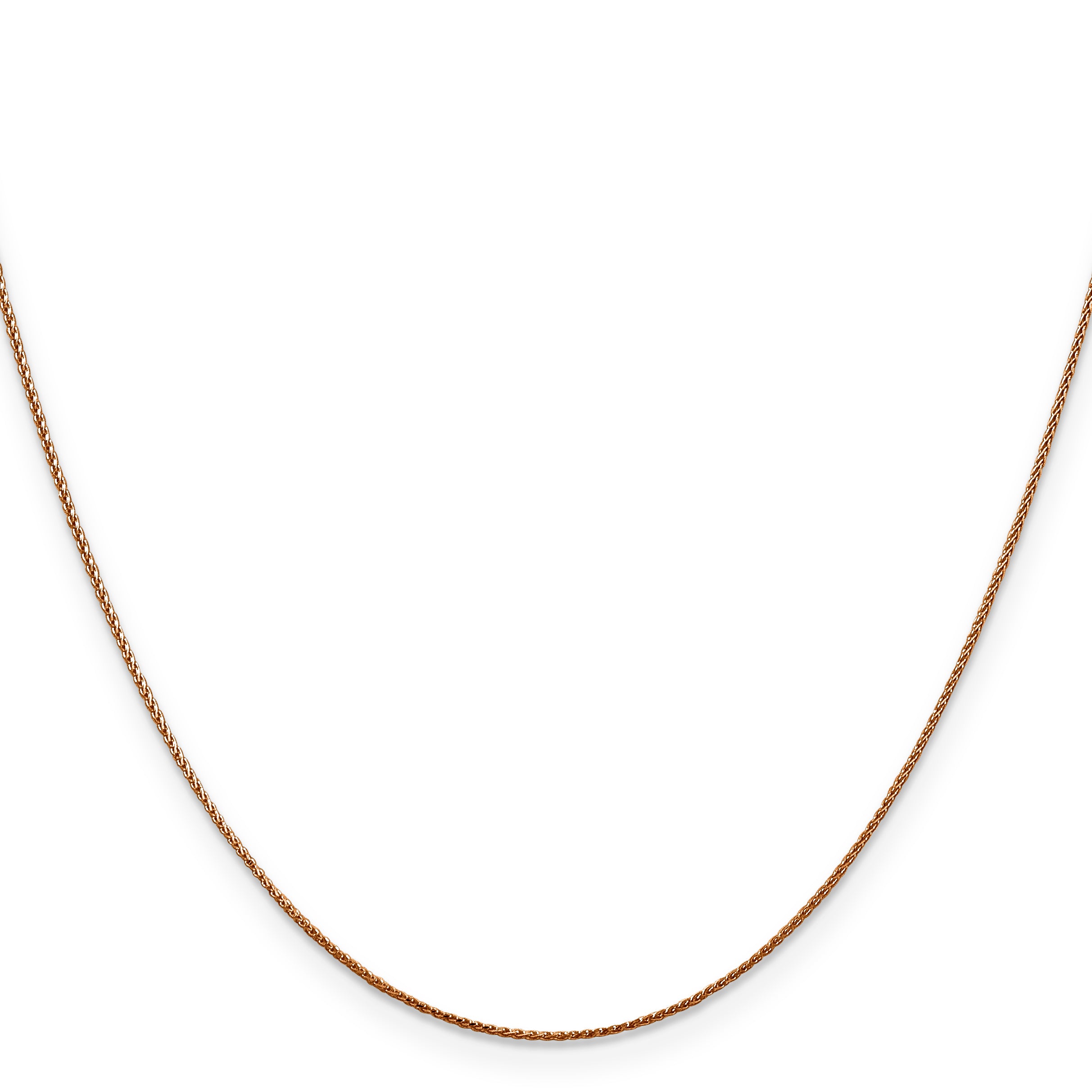 14k Rose Gold .85mm D/C Spiga Chain