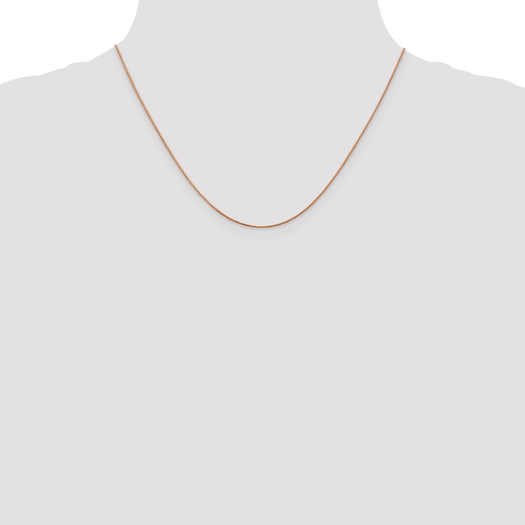 14k Rose Gold .85mm D/C Spiga Chain