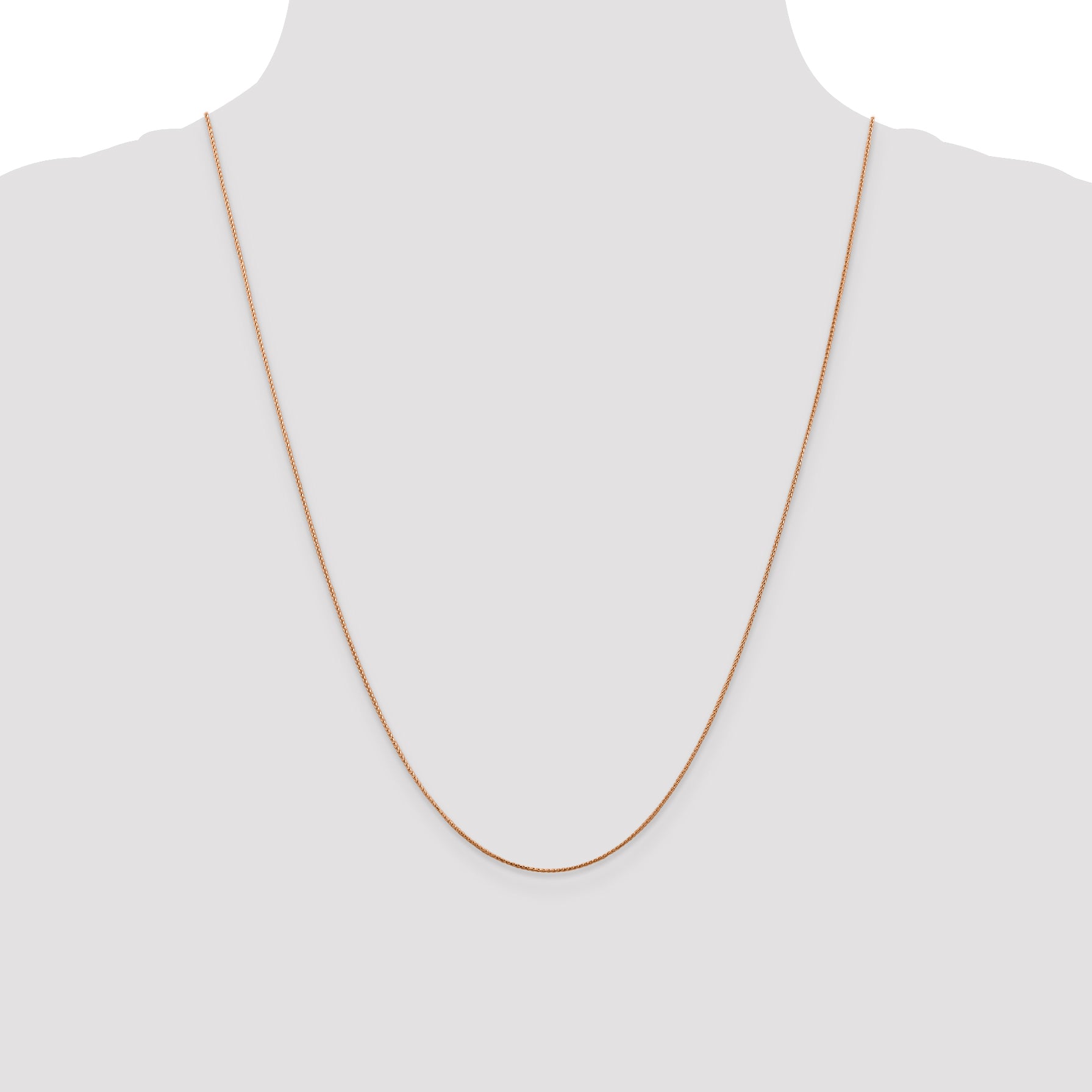 14k Rose Gold .85mm D/C Spiga Chain