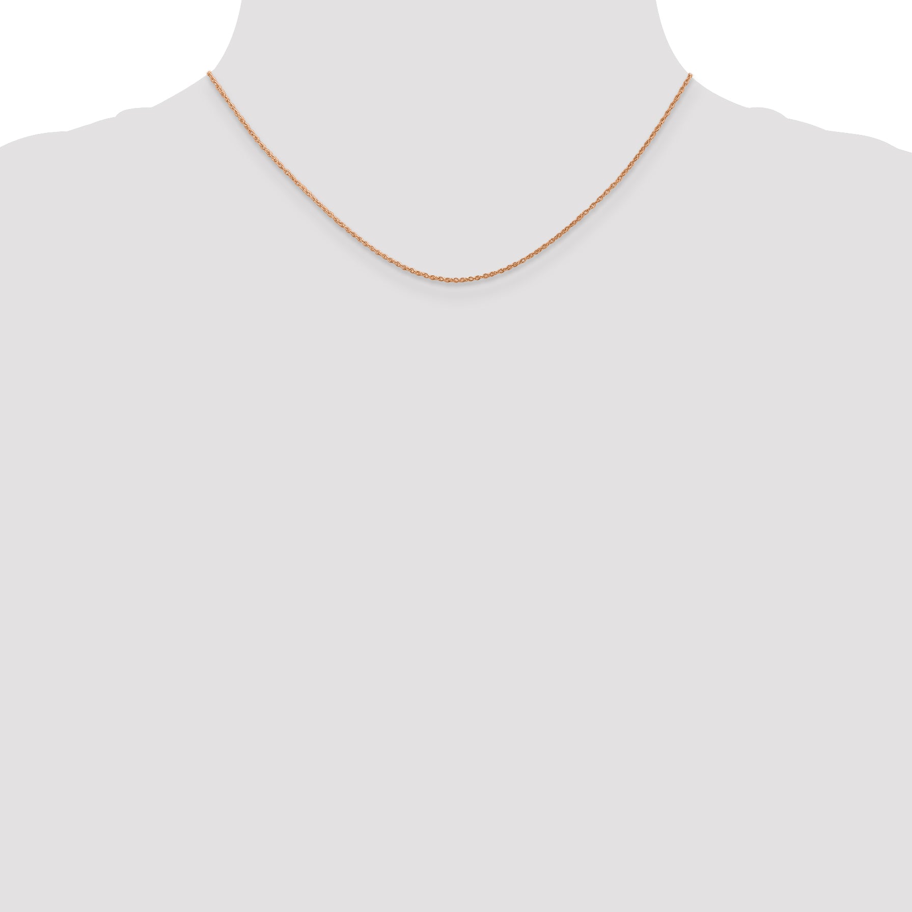 14k Rose Gold .8mm Baby Rope Chain