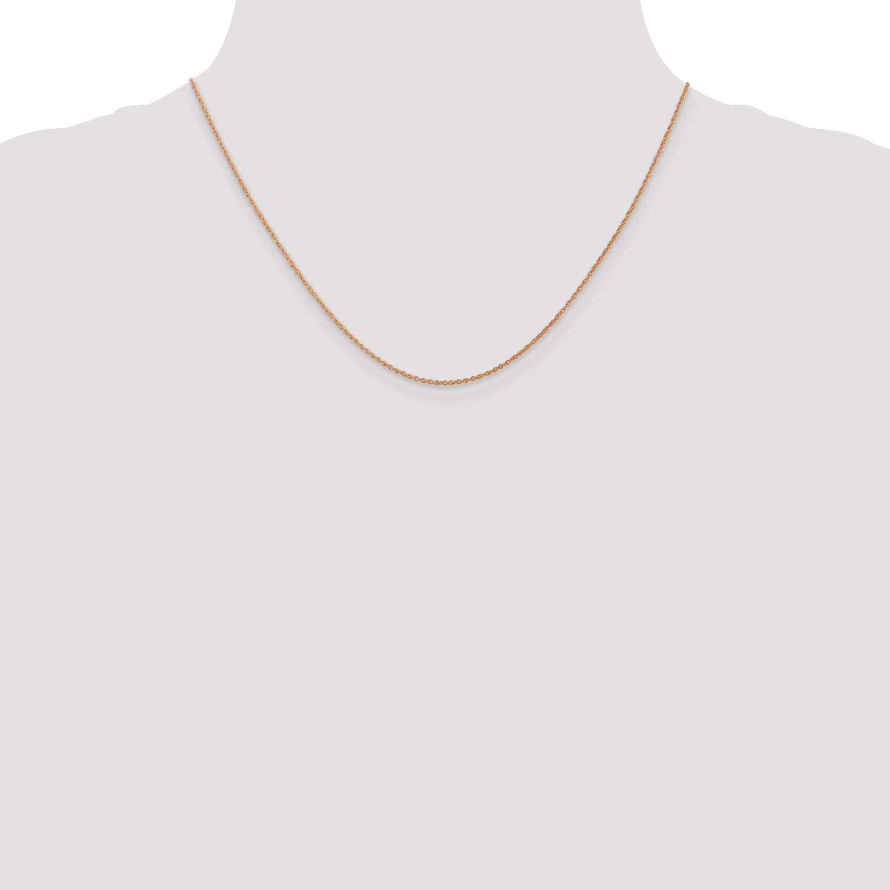 14k Rose Gold .8mm Baby Rope Chain