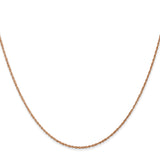 14k Rose Gold .8mm Baby Rope Chain