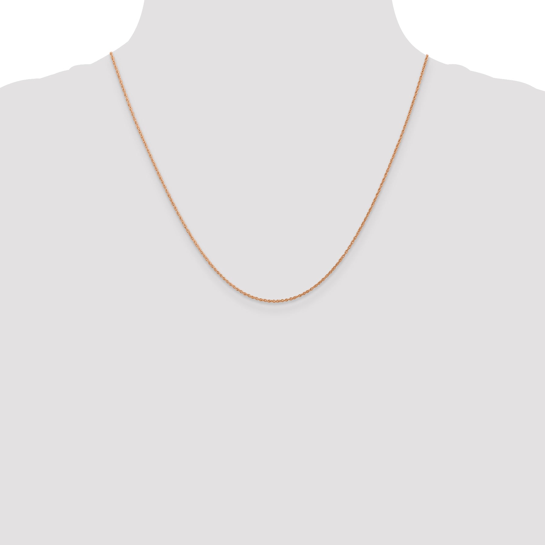 14k Rose Gold .8mm Baby Rope Chain