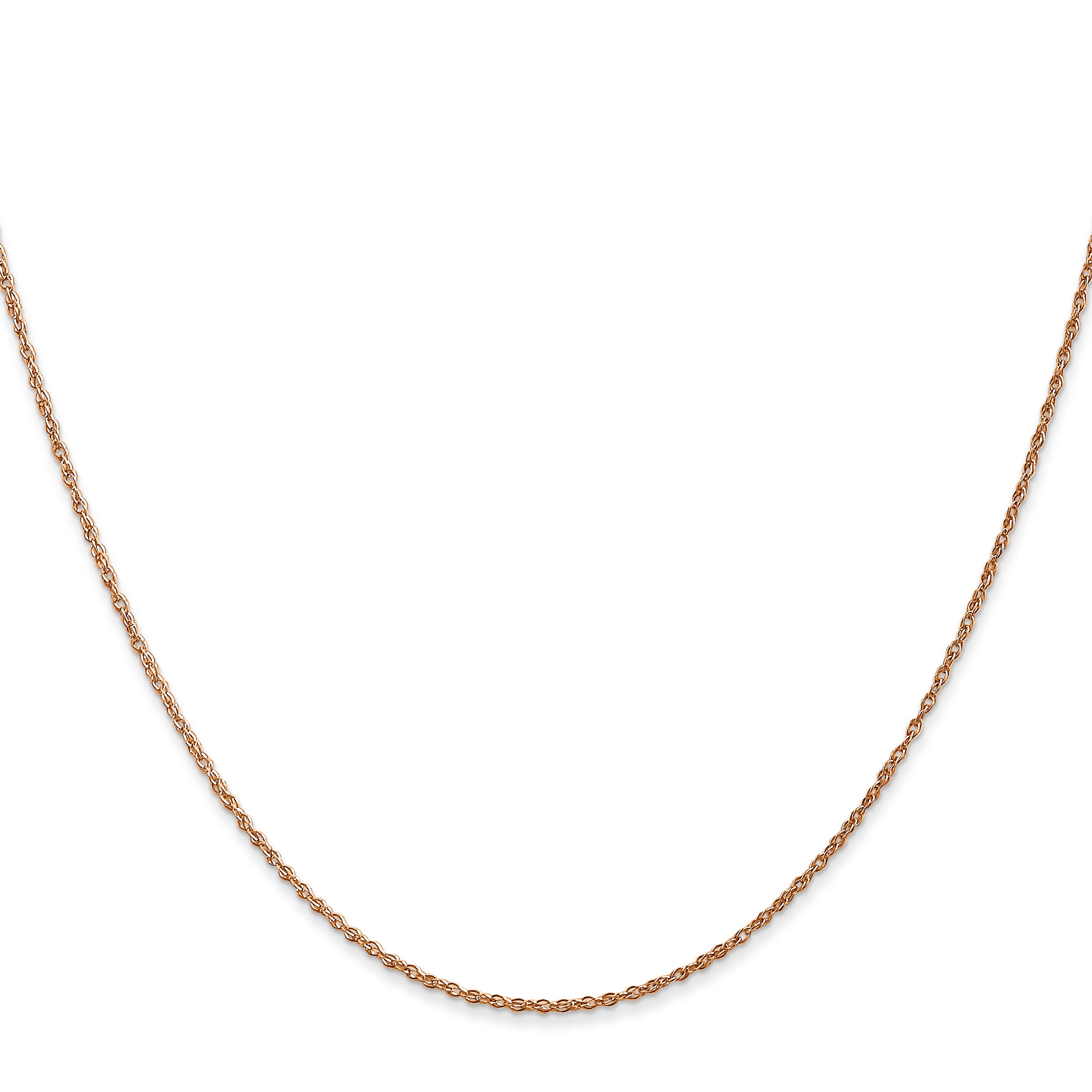 14k Rose Gold .8mm Baby Rope Chain