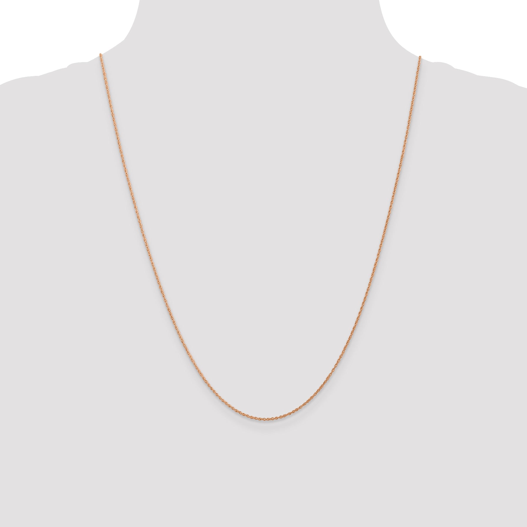 14k Rose Gold .8mm Baby Rope Chain