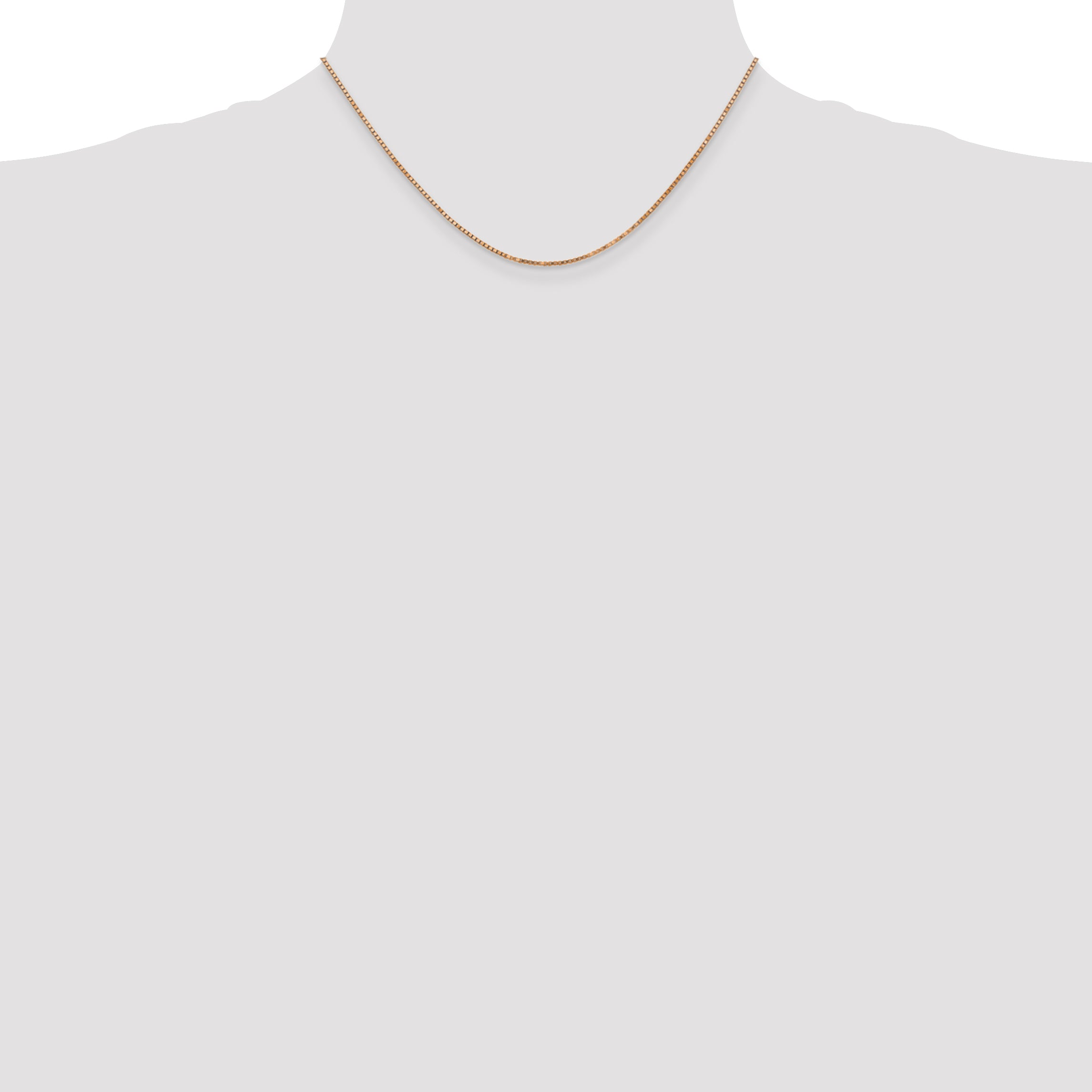 14k Rose Gold 1.3mm Box Chain