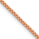 14k Rose Gold 1.3mm Box Chain