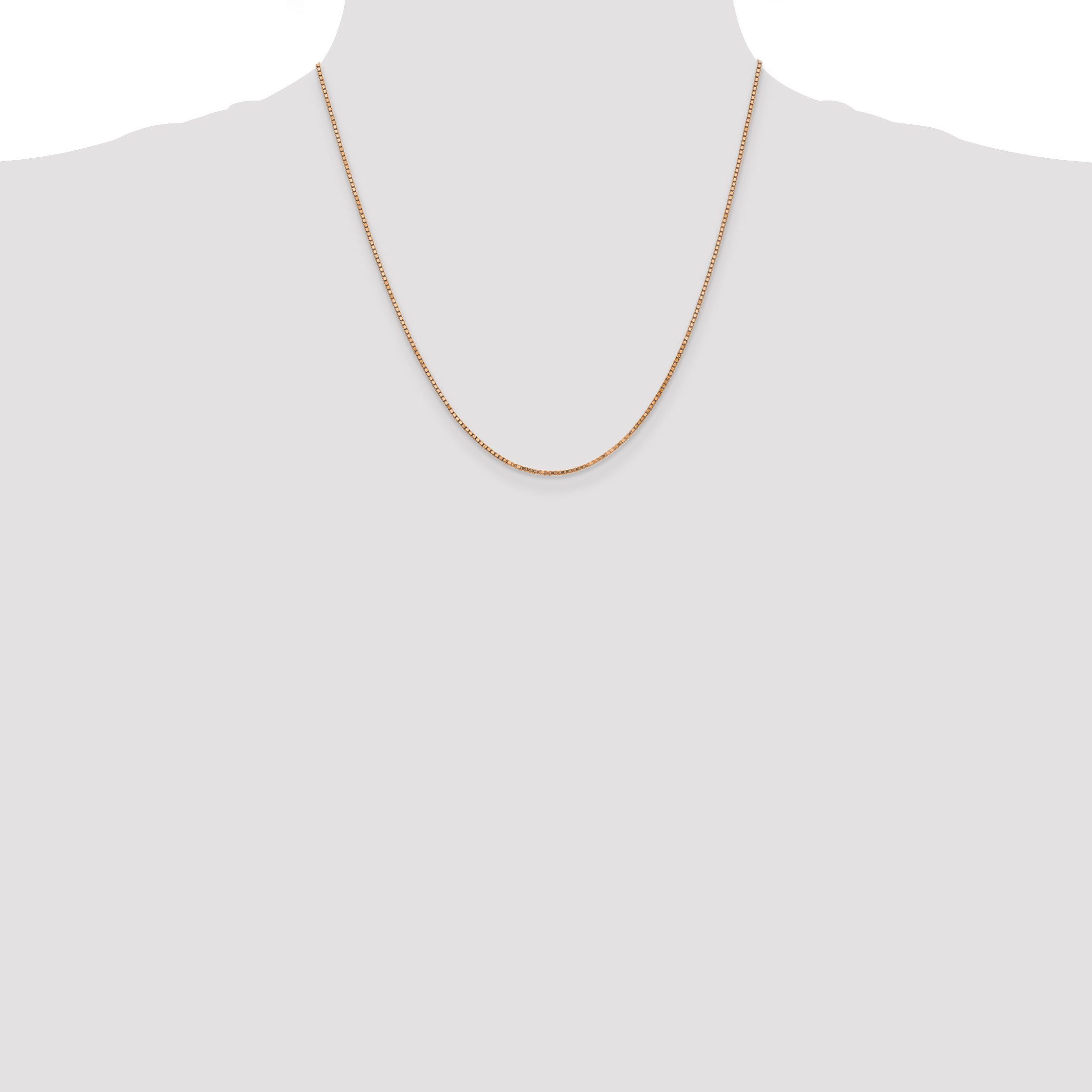 14k Rose Gold 1.3mm Box Chain