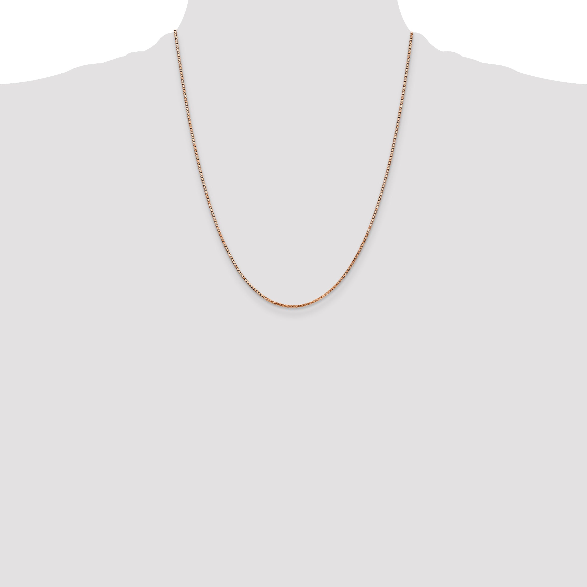 14k Rose Gold 1.3mm Box Chain