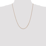14k Rose Gold 1.3mm Box Chain