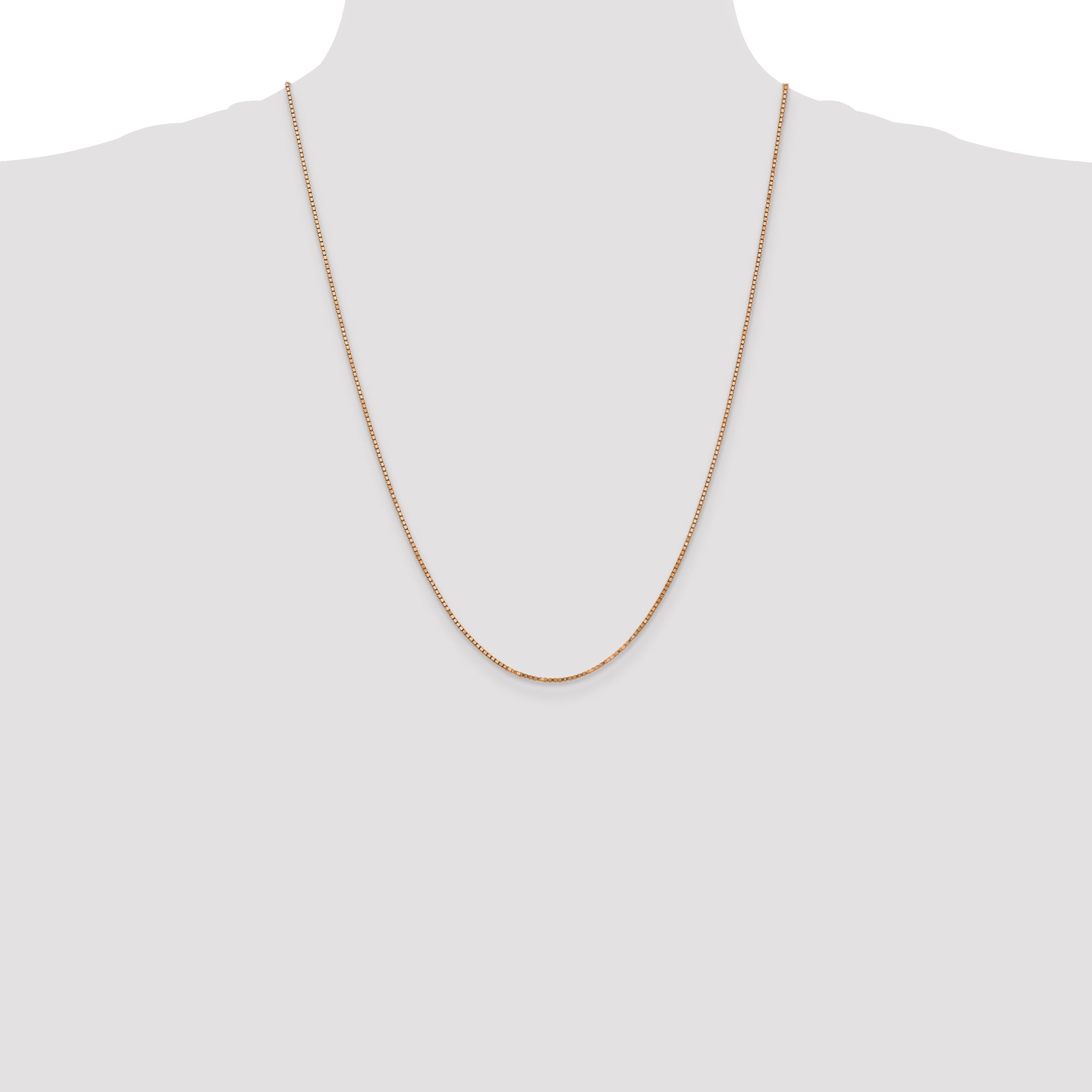 14k Rose Gold 1.3mm Box Chain