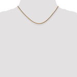 14k Rose Gold 2.1mm D/C Spiga Chain