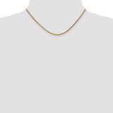 14k Rose Gold 2.1mm D/C Spiga Chain