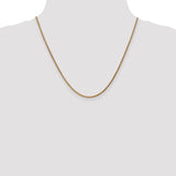14k Rose Gold 2.1mm D/C Spiga Chain