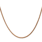14k Rose Gold 2.1mm D/C Spiga Chain