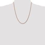 14k Rose Gold 2.1mm D/C Spiga Chain
