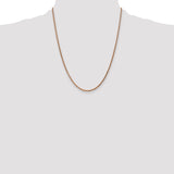 14k Rose Gold 2.1mm D/C Spiga Chain