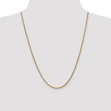 14k Rose Gold 2.1mm D/C Spiga Chain