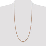 14k Rose Gold 2.1mm D/C Spiga Chain
