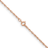 14k Rose Gold 1.15mm Baby Rope Chain