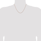 14k Rose Gold 1.15mm Baby Rope Chain