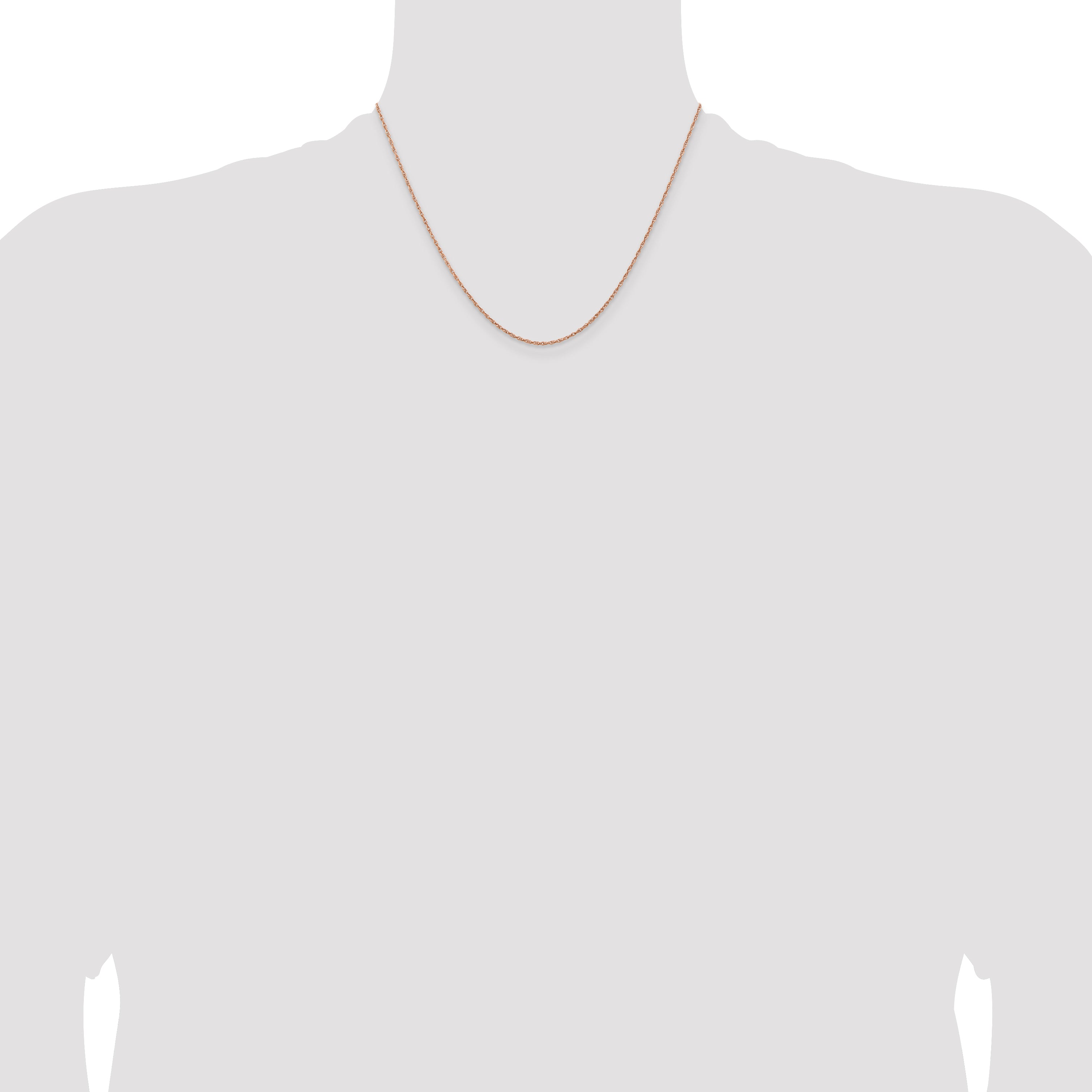 14k Rose Gold 1.15mm Baby Rope Chain