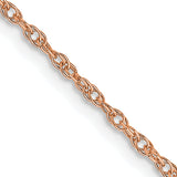 14k Rose Gold 1.15mm Baby Rope Chain