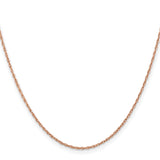 14k Rose Gold 1.15mm Baby Rope Chain