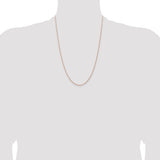 14k Rose Gold 1.15mm Baby Rope Chain