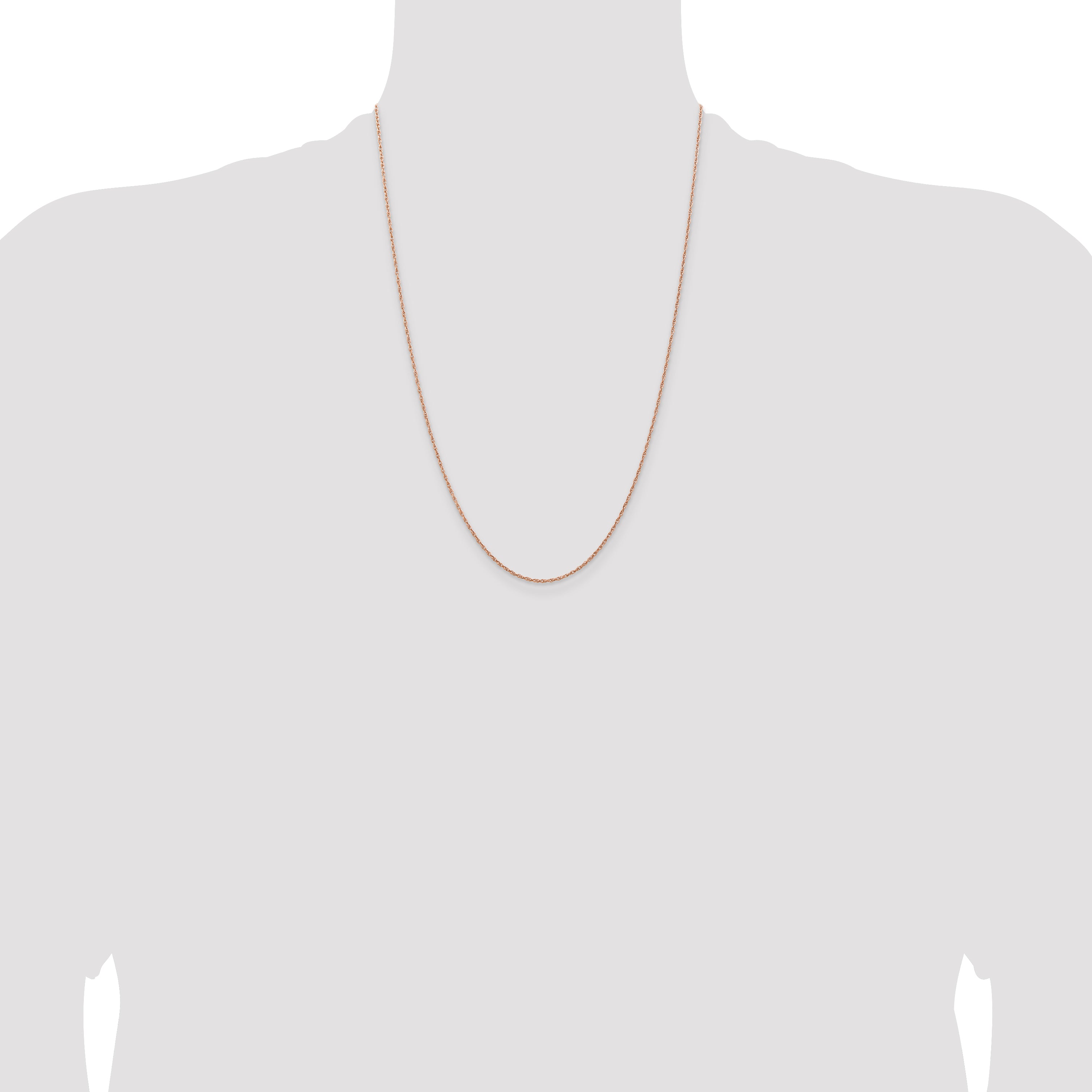14k Rose Gold 1.15mm Baby Rope Chain
