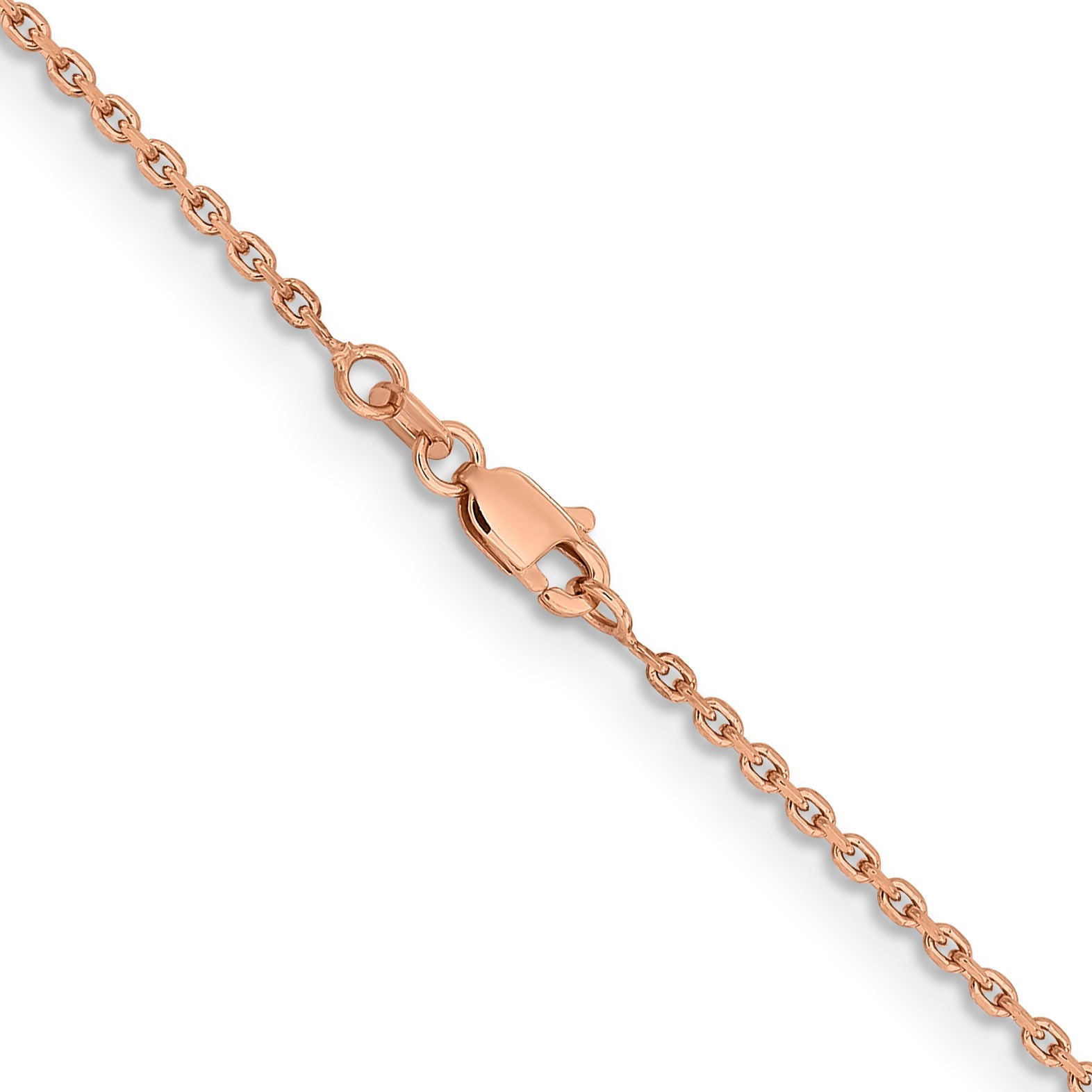 14k Rose Gold 1.8m D/C Cable Chain