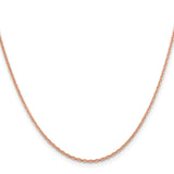 14k Rose Gold 1.8m D/C Cable Chain