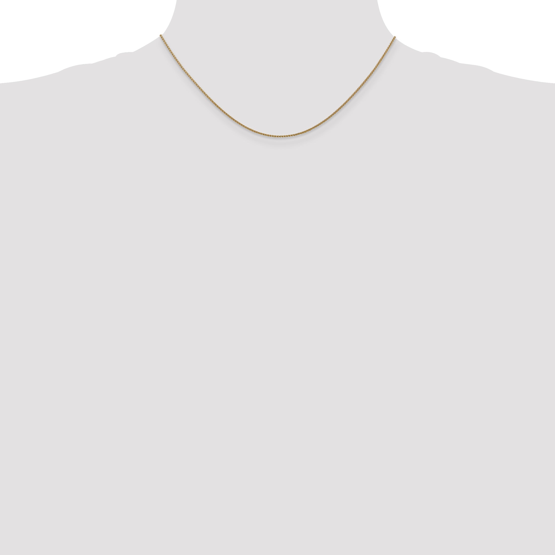 14k Rose Gold 1.05mm D/C Spiga Chain