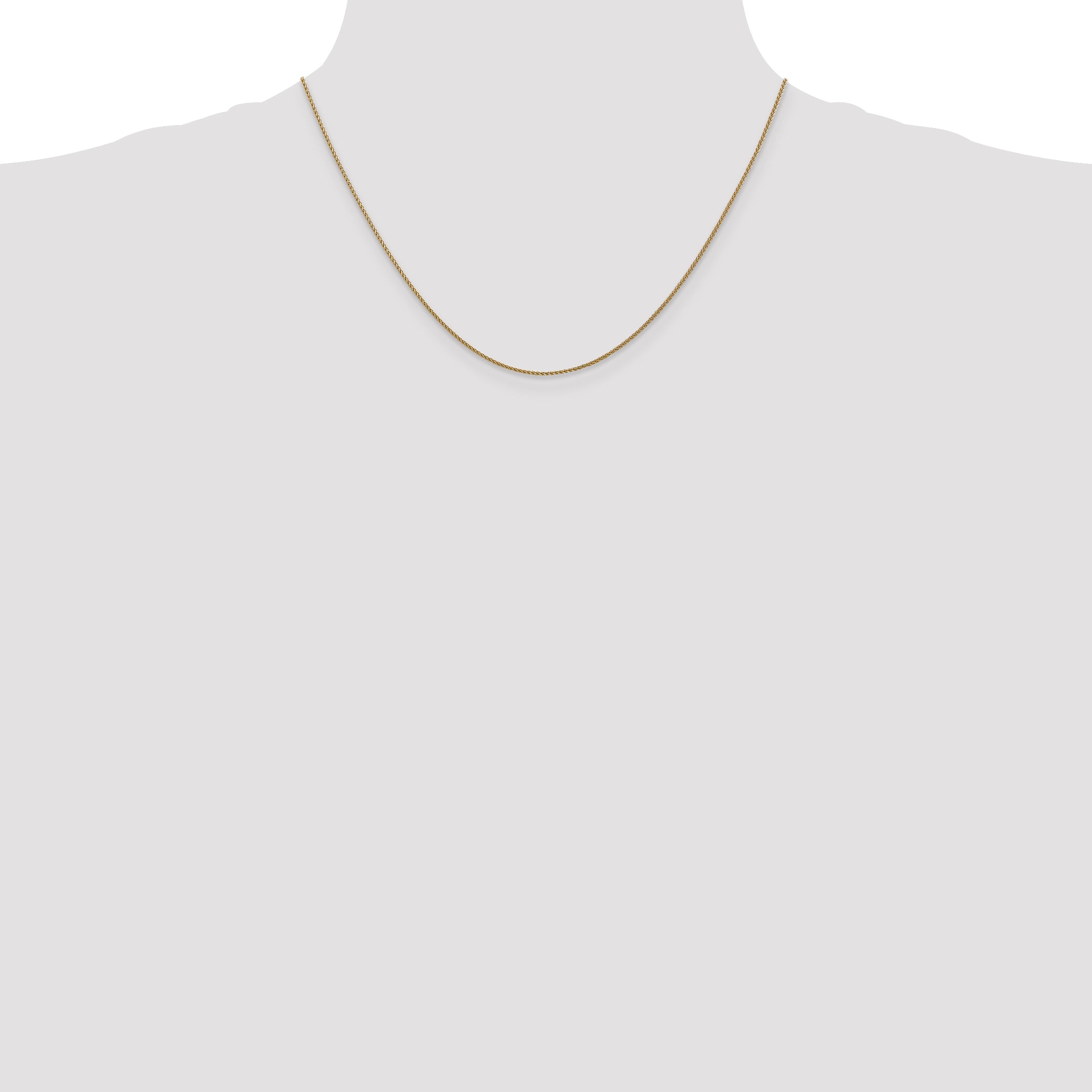 14k Rose Gold 1.05mm D/C Spiga Chain