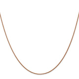 14k Rose Gold 1.05mm D/C Spiga Chain