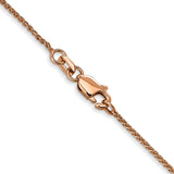 14k Rose Gold 1.05mm D/C Spiga Chain