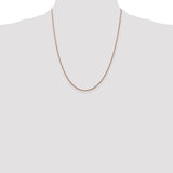 14k Rose Gold 1.05mm D/C Spiga Chain