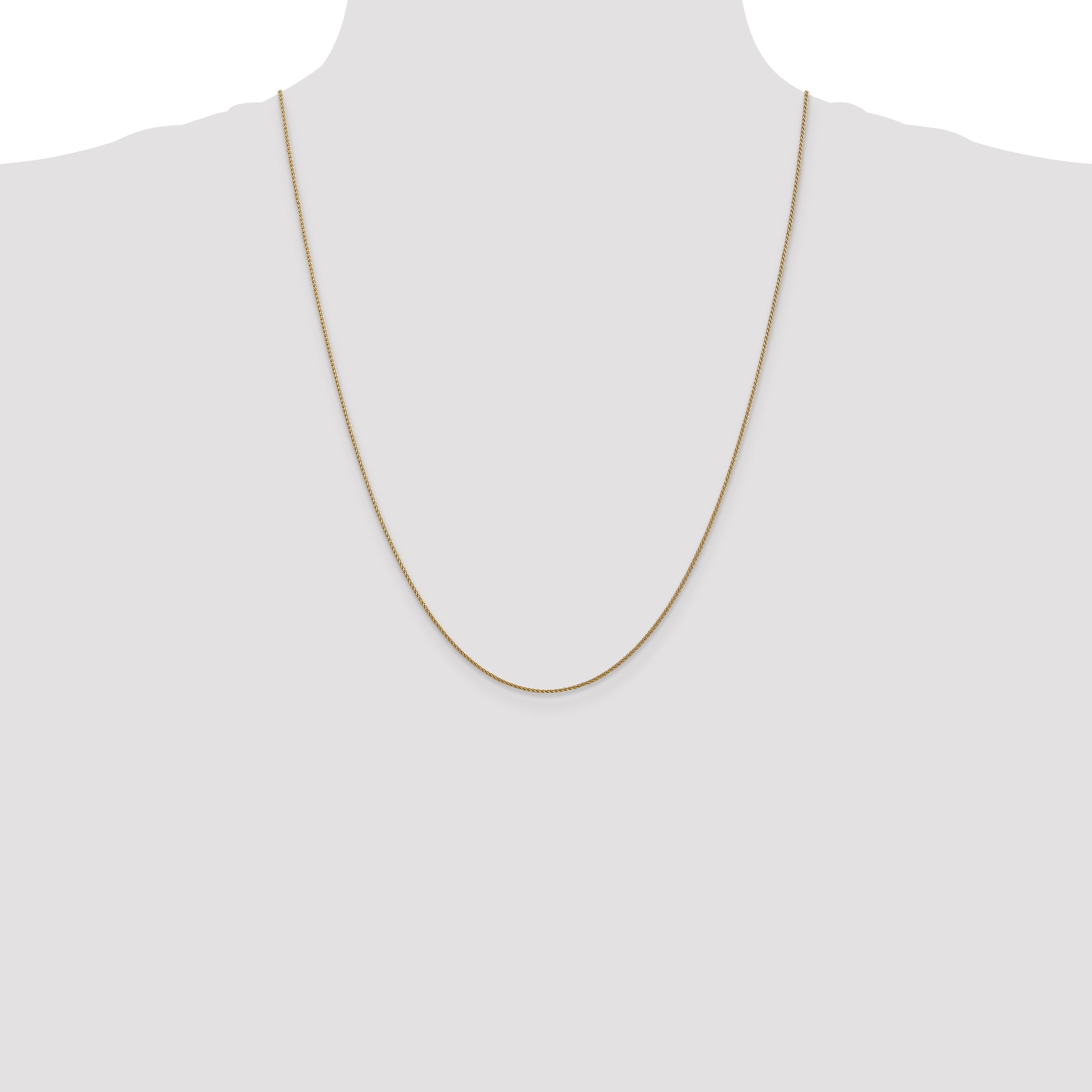 14k Rose Gold 1.05mm D/C Spiga Chain