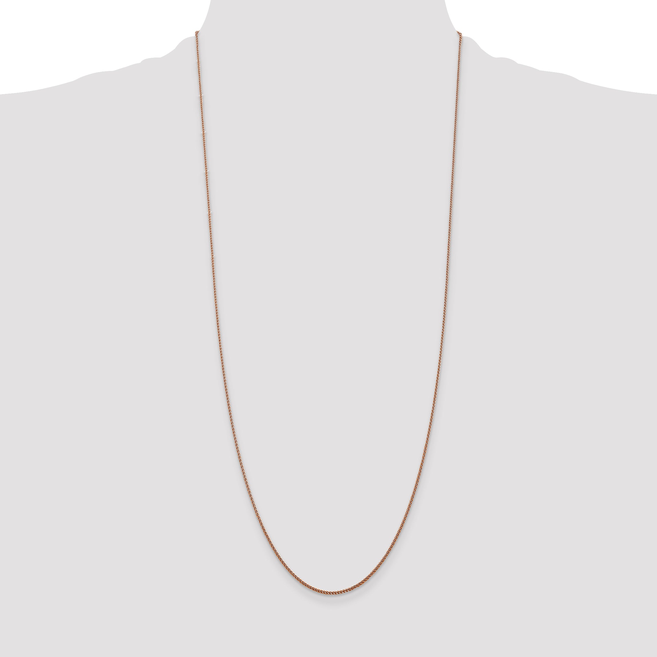 14k Rose Gold 1.05mm D/C Spiga Chain